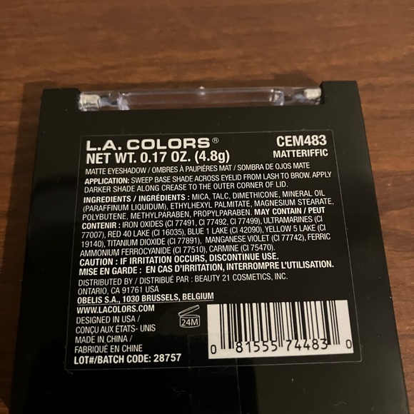 L.A. COLORS Matte Eyeshadow CEM483 Matteriffic - Picture 2 of 2